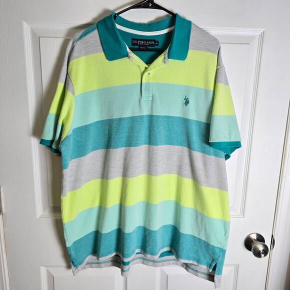 U.S. POLO ASSN. Polo Shirt-Multicolor-Men's 2XL - Picture 1 of 8